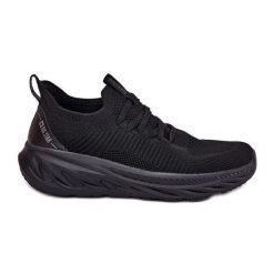 Wsuwane Lekkie Buty Sportowe Damskie Big Star RR274A132 HI-POLY System Czarne. Czarne obuwie sportowe damskie bez wzorów. Za 263.63 zł.