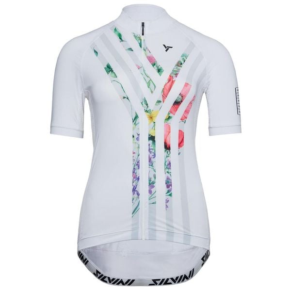 Koszulka rowerowa (z krótkim rękawem) damska SILVINI Women Jersey CALNIA. Białe koszulki sportowe damskie Silvini, bez wzorów, z jersey, bez kołnierzyka, bez ramiączek. Za 349.99 zł.