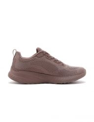 Buty sportowe Sneakersy damskie, Bobs Squad Chaos - Face Off. Brązowe obuwie sportowe damskie Skechers, bez wzorów, z materiału, trekkingowe. Za 259.99 zł.