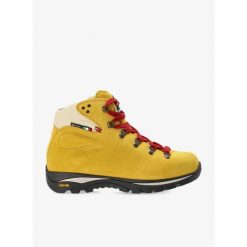 Buty turystyczne damskie Zamberlan Kjon GTX. Żółte obuwie sportowe damskie Zamberlan, bez wzorów, trekkingowe. Za 659.99 zł.