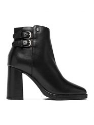 Beverly Hills Polo Club Botki CEO-WI44-LAUREN-01 Czarny. Czarne botki damskie Beverly Hills Polo Club, ze skóry, bez obcasa, na słupku, bez zapięcia. Za 479.99 zł.