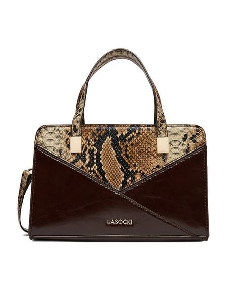 Lasocki Torebka CEO-LSK-M-002-09 Brązowy. Brązowe torebki do ręki damskie Lasocki, bez wzorów, z materiału, bez dodatków. Za 159.99 zł.