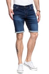 SPODENKI MUSTANG Chicago Short DENIM BLUE 1008363 5000 982. Niebieskie szorty męskie Mustang, m, bez wzorów, z denimu. Za 169.99 zł.