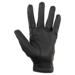 Rękawiczki jeździeckie ze sztucznej skóry ANKY Competition Rhinestone. Czarne rękawiczki dziecięce ANKY, bez wzorów, ze skóry. Za 184.00 zł.