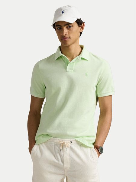 Polo Ralph Lauren Polo 710969626001 Zielony Custom Slim Fit. Zielone koszulki polo męskie Polo Ralph Lauren, m, bez wzorów, z bawełny, bez ramiączek. Za 329.99 zł.