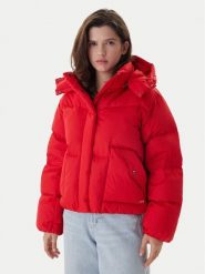 Levi's® Kurtka puchowa Western Bubble 003MD-0004 Czerwony Regular Fit. Czerwone kurtki damskie s, bez wzorów, z puchu, bez kaptura. Za 899.99 zł.
