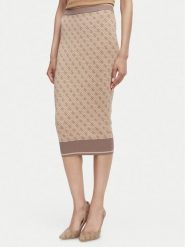 Guess Spódnica ołówkowa W6YD19 Z0961 Beżowy Slim Fit. Brązowe spódnice damskie Guess, xxl, z aplikacjami, z syntetyku, ołówkowe. Za 394.99 zł.