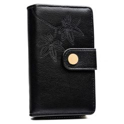 Portfel damski Cavaldi 2301-H6 czarny. Czarne portfele damskie 4U Cavaldi, bez wzorów, ze skóry ekologicznej. Za 27.99 zł.