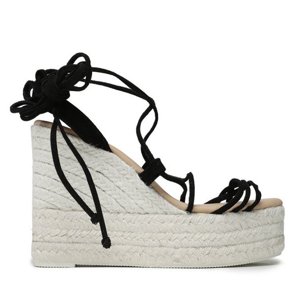 Espadryle Manebi. Czarne klapki damskie Manebi, bez wzorów, bez obcasa, bez zapięcia. Za 589.99 zł.