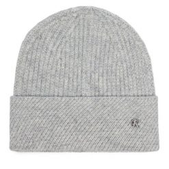 Czapka Calvin Klein. Szare czapki i kapelusze damskie Calvin Klein, na zimę, bez wzorów. Za 169.99 zł.
