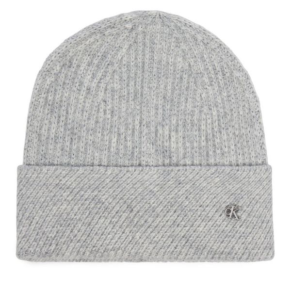 Czapka Calvin Klein. Szare czapki i kapelusze damskie Calvin Klein, na zimę, bez wzorów. Za 169.99 zł.