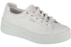 Buty sportowe Sneakersy damskie, Bobs Dvine Sky - Main Step. Białe obuwie sportowe damskie Skechers, bez wzorów, z materiału, trekkingowe. Za 249.99 zł.