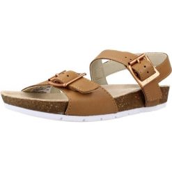 Sandały CLARKS RIVER SAND K Jasnobrązowy. Brązowe sandały damskie Clarks, bez wzorów, ze skóry, bez obcasa, bez zapięcia. Za 151.99 zł.