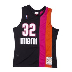 Koszulka Nba Miami Heat Shaquille O'Neal. Czarne koszulki sportowe męskie Mitchell & Ness, m, bez wzorów, bez kołnierzyka, bez ramiączek, do piłki nożnej. Za 517.00 zł.