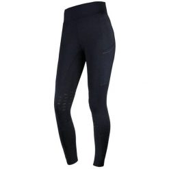 Damskie legginsy jeździeckie o średniej przyczepności Schockemöhle Sports. Czarne legginsy damskie SCHOCKEMÖHLE, bez wzorów, z materiału. Za 352.50 zł.