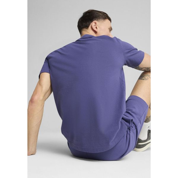 Męska koszulka Essentials Elevated PUMA Blue Crystal. Niebieskie buty sportowe męskie Puma, m, z aplikacjami, bez kołnierzyka, bez ramiączek, na fitness i siłownię. Za 105.60 zł.