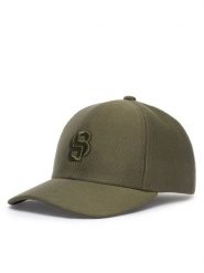 BOSS Czapka z daszkiem Zed B Icon 50566252 Zielony ciemny. Zielone rękawiczki męskie Boss, bez wzorów, z bawełny. Za 259.99 zł.