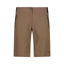 Bermudy nylon damskie CMP Stretch. Brązowe szorty damskie CMP, s, bez wzorów, z nylonu, klasyczne. Za 275.70 zł.