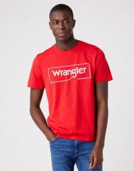 WRANGLER FRAME LOGO TEE MĘSKI T-SHIRT KOSZULKA W70JD3X47 112320763. T-shirty męskie Wrangler, m, bez wzorów, bez kołnierzyka. Za 69.99 zł.