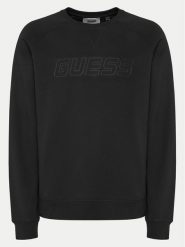 Guess Bluza Z4YQ16 KAIJ1 Czarny Regular Fit. Czarne bluzy męskie Guess, m, z aplikacjami, z bawełny, bez kaptura. Za 269.99 zł.