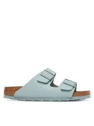 Birkenstock Klapki Arizona Bf 1033123 Zielony jasny. Zielone klapki damskie Birkenstock, bez wzorów, ze skóry, bez obcasa. Za 399.99 zł.