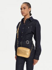 Patrizia Pepe Torebka 8B0071/L138-Y442 Złoty. Żółte listonoszki damskie Patrizia Pepe, bez wzorów, ze skóry, bez dodatków. Za 639.99 zł.