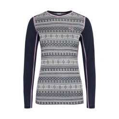 Damska koszulka termoaktywna z długim rękawem Kari Traa Mina. Niebieskie obuwie sportowe damskie Kari Traa, bez wzorów, na fitness i siłownię. Za 389.00 zł.