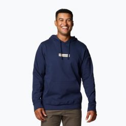 Bluza trekkingowa męska Columbia Trek Hoodie. Niebieskie bluzy męskie Columbia, m, bez wzorów, bez kaptura, trekkingowe. Za 199.99 zł.