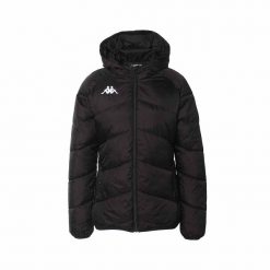 Damska kurtka puchowa Kappa Vianetta. Czarne kurtki sportowe damskie Kappa, s, bez wzorów, z materiału, bez kaptura, na fitness i siłownię. Za 298.75 zł.