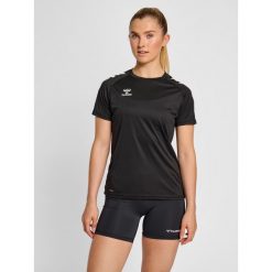 Koszulka damska Hummel Core Poly. Czarne t-shirty damskie Hummel, xl, bez wzorów, z materiału, klasyczne, bez kołnierzyka. Za 134.00 zł.
