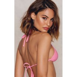 NA-KD Swimwear Góra od bikini Metal Ring Tie Strap - Pink. Bikini damskie marki NA-KD Swimwear. W wyprzedaży za 32.38 zł.