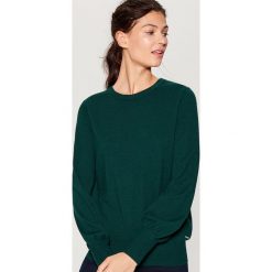Sweter z marszczonymi rękawami - Khaki. Brązowe swetry damskie Mohito. Za 79.99 zł.