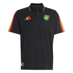 Polo Jamajka DNA Coupe du Monde 2026. Czarne koszulki polo męskie Adidas, bez wzorów, klasyczne, bez ramiączek. Za 272.00 zł.