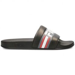 Klapki męskie Fila Oceano Slipper. Czarne sandały męskie Fila, z materiału, bez zapięcia. Za 257.00 zł.
