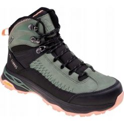 Damskie Skórzane Wodoodporne Buty Turystyczne Engen. Czarne obuwie sportowe damskie ELBRUS, bez wzorów, trekkingowe. Za 679.99 zł.