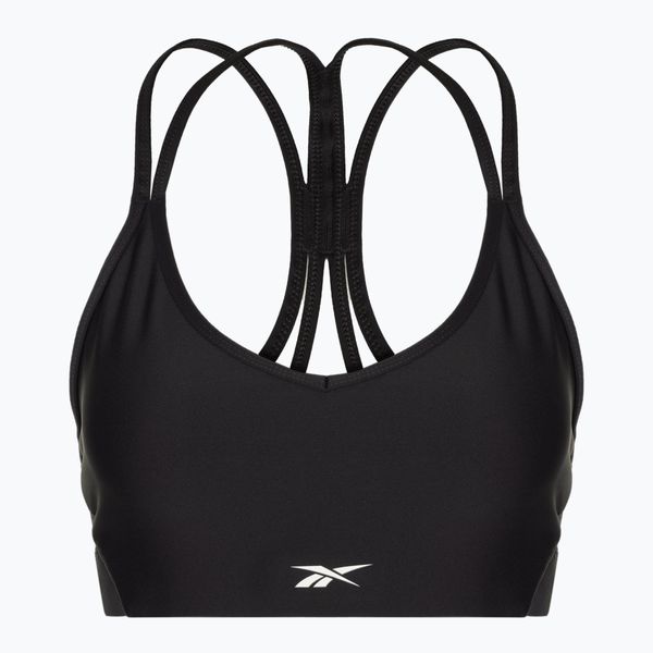 Biustonosz Reebok Lux Low Impact Bra. Czarne obuwie sportowe damskie REEBOK FITNESS, bez wzorów, na fitness i siłownię. Za 109.99 zł.