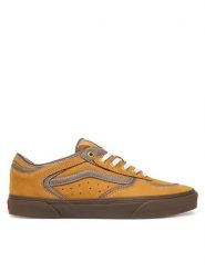 Vans Tenisówki Rowley Classic VN000SF4JM91 Żółty ciemny. Żółte trampki męskie Vans, bez wzorów, ze skóry, bez zapięcia. Za 399.99 zł.