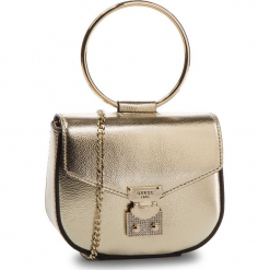 Torebka GUESS - Lynda Mini HWVG7 185730 GOL. Żółte torebki do ręki damskie Guess, z aplikacjami, ze skóry ekologicznej. Za 449.00 zł.
