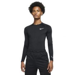 Męska Koszulka Termoaktywna. Czarne koszulki sportowe męskie Nike, m, bez wzorów, bez kołnierzyka, bez ramiączek, trekkingowe. Za 182.99 zł.