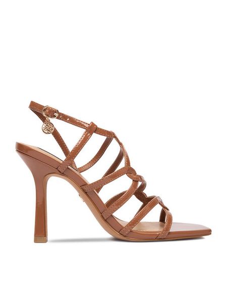Nine West Sandały CEO-LS955066-23 Brązowy. Brązowe sandały damskie Nine West, bez wzorów, ze skóry, bez obcasa, na szpilce, bez zapięcia. Za 279.99 zł.