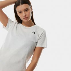 T-Shirt Simple Dome Rozmiar L Bialy - 4T1A-FN4. Białe koszulki sportowe damskie The North Face, l, bez wzorów, bez kołnierzyka, bez ramiączek, trekkingowe. Za 106.00 zł.