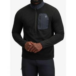 Bluza wspinaczkowa Black Diamond Lightweight HZ Poly Fleece. Czarne bluzy męskie Black Diamond, bez wzorów, bez kaptura. Za 346.49 zł.