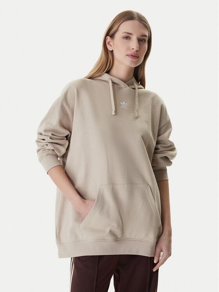 Adidas Bluza Essentials KC9144 Beżowy Oversize. Brązowe bluzy damskie Adidas, xs, bez wzorów, z bawełny, bez kaptura. Za 177.99 zł.