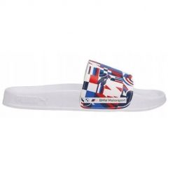 Klapki damskie Puma Bmw Mms Leadcat 2.0. Białe klapki damskie Puma, bez wzorów, z materiału, sportowe, bez obcasa. Za 95.90 zł.