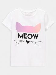 Coccodrillo T-Shirt WC4143204VGA Biały Regular Fit. Białe t-shirty i topy dla dziewczynek COCCODRILLO, bez wzorów, z bawełny, bez ramiączek. Za 39.99 zł.
