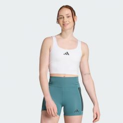 Koszulka Power Light Support Bra. Białe koszulki sportowe damskie Adidas, xs, bez wzorów, sportowe, bez kołnierzyka. Za 199.00 zł.