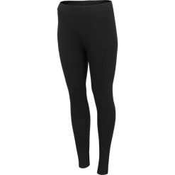 Legginsy treningowe damskie LEG001 - głęboka czerń. Legginsy damskie 4f, bez wzorów, z bawełny, na fitness i siłownię. W wyprzedaży za 79.99 zł.