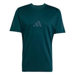 Koszulka adidas Z.N.E. Zielone koszulki sportowe męskie Adidas, na lato, m, bez wzorów, z bawełny, bez kołnierzyka, bez ramiączek, na fitness i siłownię. Za 185.50 zł.