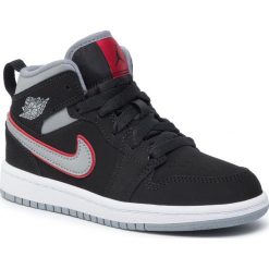 Buty NIKE - Jordan 1 Md (Ps) 640734 060 Black/Particle Grey/White. Czarne półbuty chłopięce Nike, bez wzorów, z materiału, bez zapięcia. Za 279.00 zł.