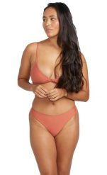 Bikini dolne Volcom O2112404_ROS. Brązowe bikini damskie Volcom, m, bez wzorów. Za 186.05 zł.